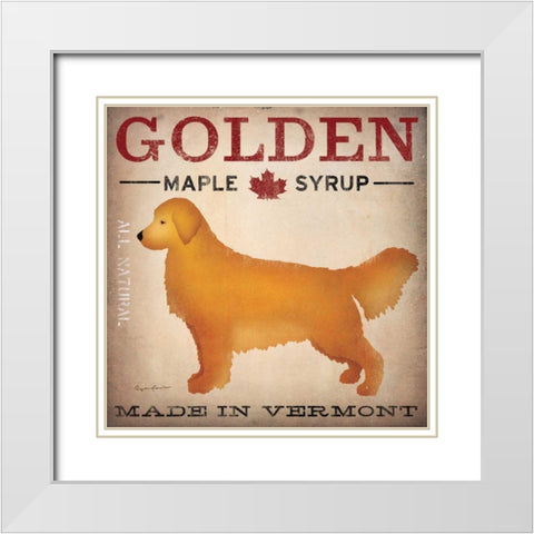 Golden Dog at Show White Modern Wood Framed Art Print with Double Matting by Fowler, Ryan