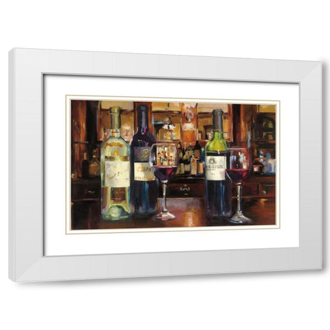 Reflection of Wine White Modern Wood Framed Art Print with Double Matting by Hageman, Marilyn