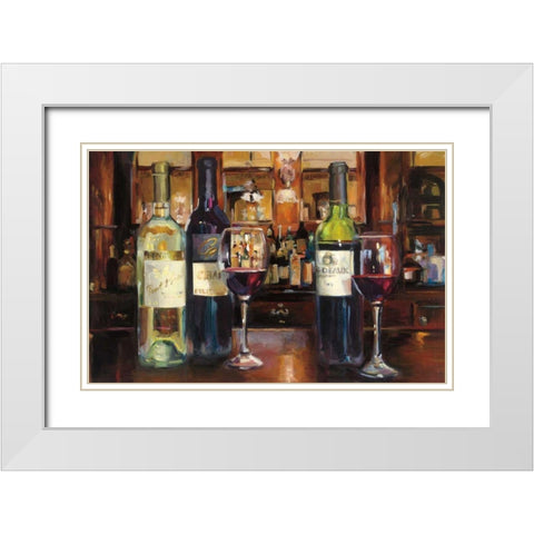 Reflection of Wine White Modern Wood Framed Art Print with Double Matting by Hageman, Marilyn