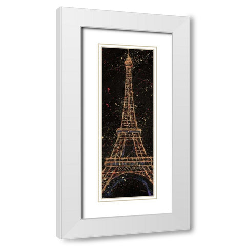 Cities at Night I White Modern Wood Framed Art Print with Double Matting by Wellington Studio