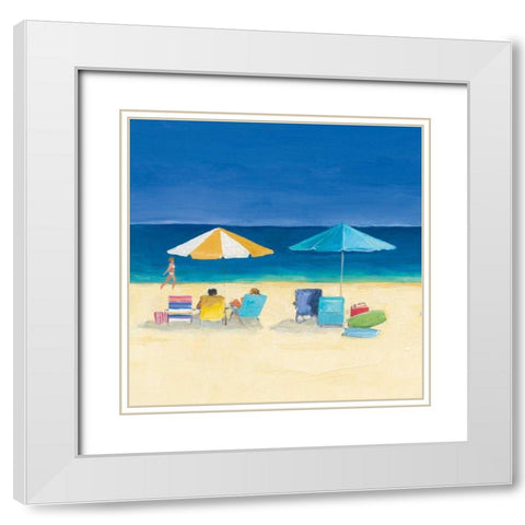 Day at the Beach Sq III White Modern Wood Framed Art Print with Double Matting by Tillmon, Avery