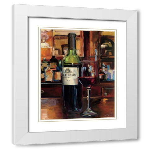 A Reflection of Wine III White Modern Wood Framed Art Print with Double Matting by Hageman, Marilyn