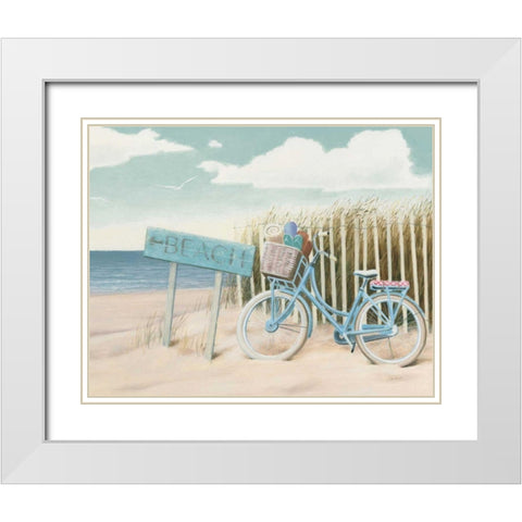 Beach Cruiser II Crop White Modern Wood Framed Art Print with Double Matting by Wiens, James