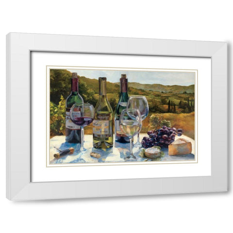 A Wine Tasting White Modern Wood Framed Art Print with Double Matting by Hageman, Marilyn