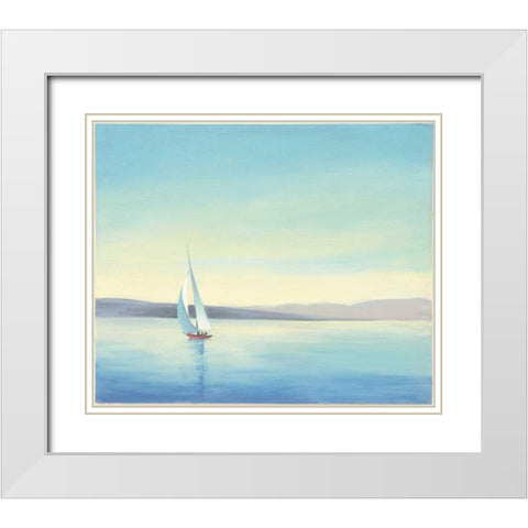 Heading Home White Modern Wood Framed Art Print with Double Matting by Purinton, Julia