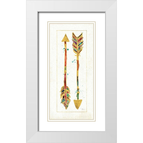 Beautiful Arrows I White Modern Wood Framed Art Print with Double Matting by Pela Studio