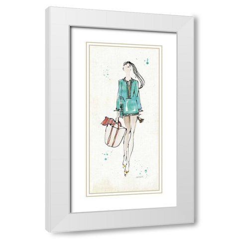 Beach Divas IV Color White Modern Wood Framed Art Print with Double Matting by Tavoletti, Anne
