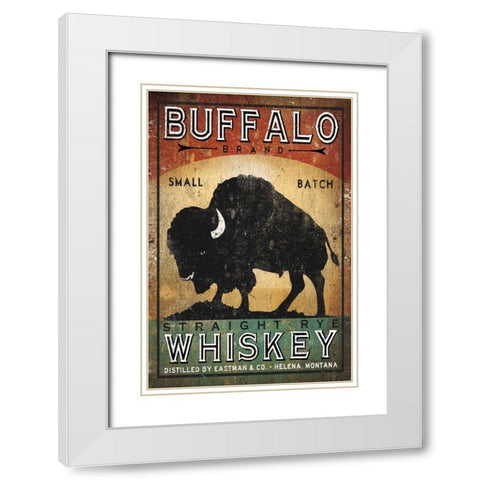 Buffalo Whiskey White Modern Wood Framed Art Print with Double Matting by Fowler, Ryan