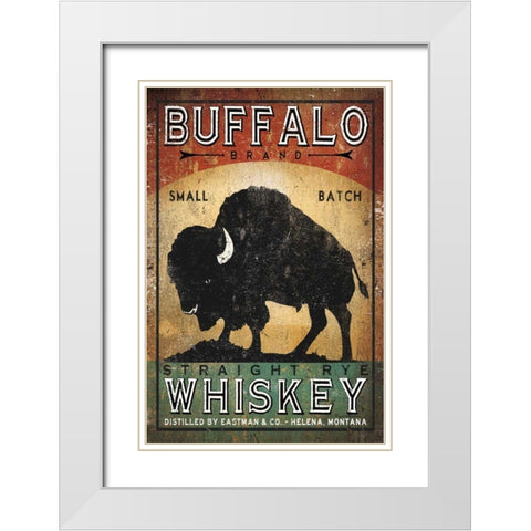 Buffalo Whiskey White Modern Wood Framed Art Print with Double Matting by Fowler, Ryan