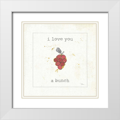 Flavor Notes II White Modern Wood Framed Art Print with Double Matting by Pela Studio