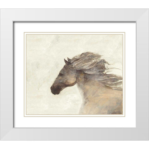 Into the Wind Ivory White Modern Wood Framed Art Print with Double Matting by Hristova, Albena