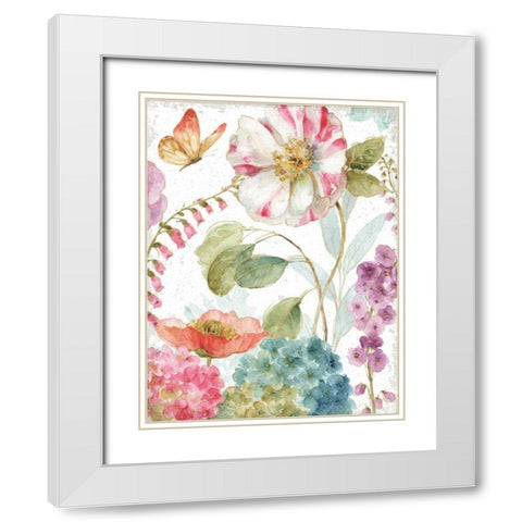 Rainbow Seeds Flowers II Crop on Wood White Modern Wood Framed Art Print with Double Matting by Audit, Lisa