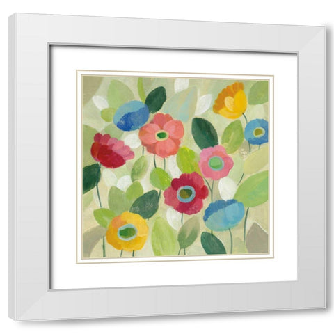 Fairy Tale Flowers IV White Modern Wood Framed Art Print with Double Matting by Vassileva, Silvia