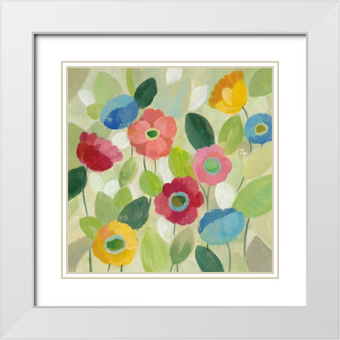 Fairy Tale Flowers IV White Modern Wood Framed Art Print with Double Matting by Vassileva, Silvia