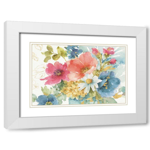 My Garden Bouquet I White Modern Wood Framed Art Print with Double Matting by Audit, Lisa