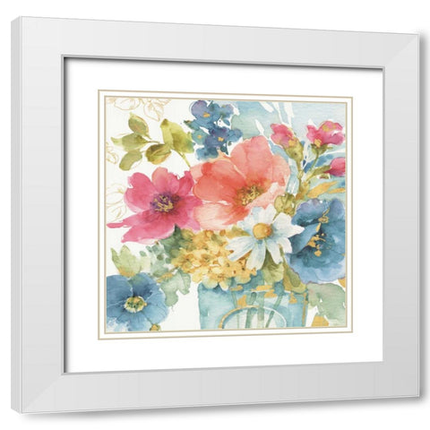 My Garden Bouquet II White Modern Wood Framed Art Print with Double Matting by Audit, Lisa