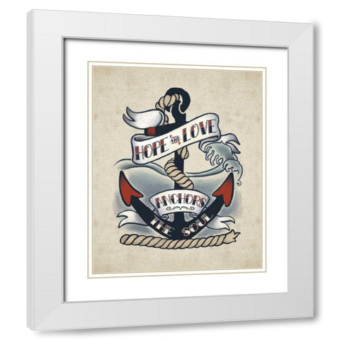Sailor Wisdom I White Modern Wood Framed Art Print with Double Matting by Penner, Janelle