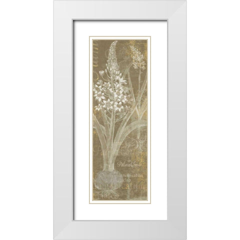 Flower Lines II White Modern Wood Framed Art Print with Double Matting by Schlabach, Sue