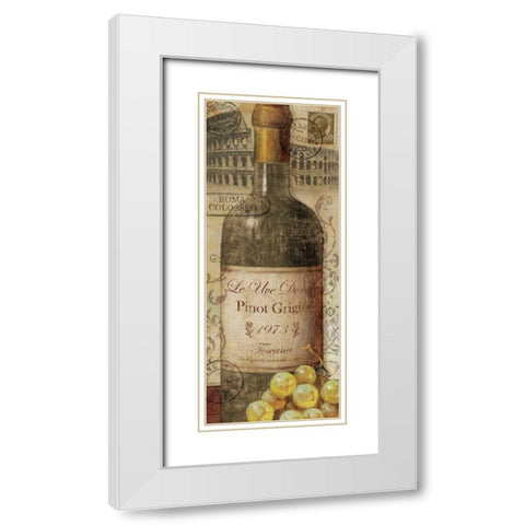 European Wines I White Modern Wood Framed Art Print with Double Matting by Charron, Veronique