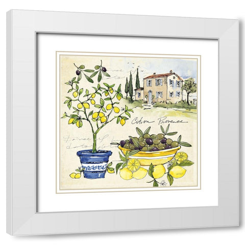 Citron IV White Modern Wood Framed Art Print with Double Matting by Tavoletti, Anne