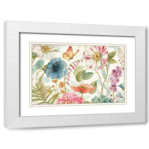 Rainbow Seeds Flowers I on Wood Cream White Modern Wood Framed Art Print with Double Matting by Audit, Lisa
