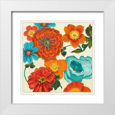 Spring Collage Vignette White Modern Wood Framed Art Print with Double Matting by Novak, Shirley