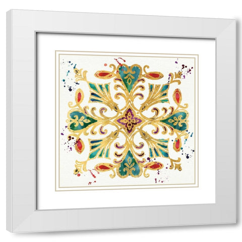 Little Jewels II White Modern Wood Framed Art Print with Double Matting by Aiken, Jess