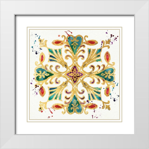 Little Jewels II White Modern Wood Framed Art Print with Double Matting by Aiken, Jess