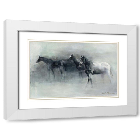 In the Mist White Modern Wood Framed Art Print with Double Matting by Hageman, Marilyn