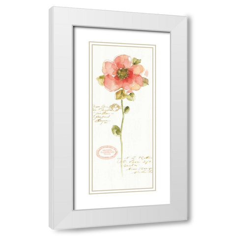 Rainbow Seeds Loose Floral IV White Modern Wood Framed Art Print with Double Matting by Audit, Lisa