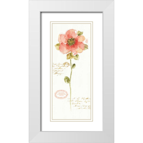 Rainbow Seeds Loose Floral IV White Modern Wood Framed Art Print with Double Matting by Audit, Lisa
