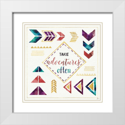 Lost in Words VI White Modern Wood Framed Art Print with Double Matting by Aiken, Jess