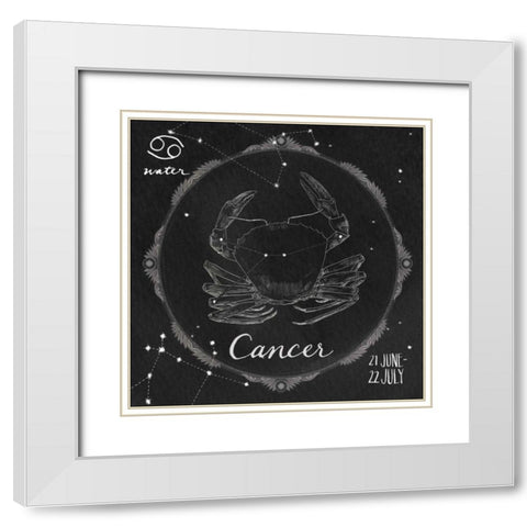 Night Sky Cancer White Modern Wood Framed Art Print with Double Matting by Miller, Sara Zieve
