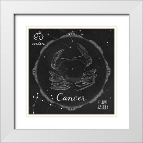 Night Sky Cancer White Modern Wood Framed Art Print with Double Matting by Miller, Sara Zieve