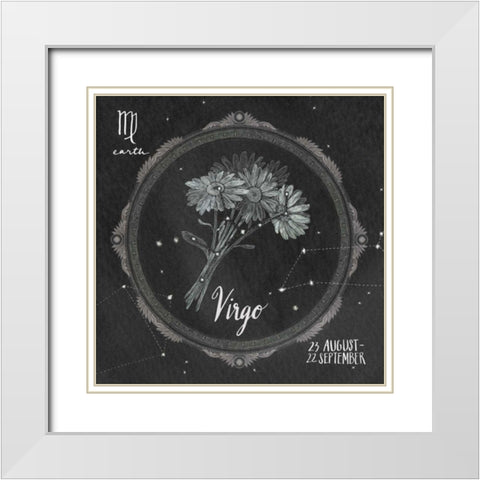 Night Sky Virgo White Modern Wood Framed Art Print with Double Matting by Miller, Sara Zieve