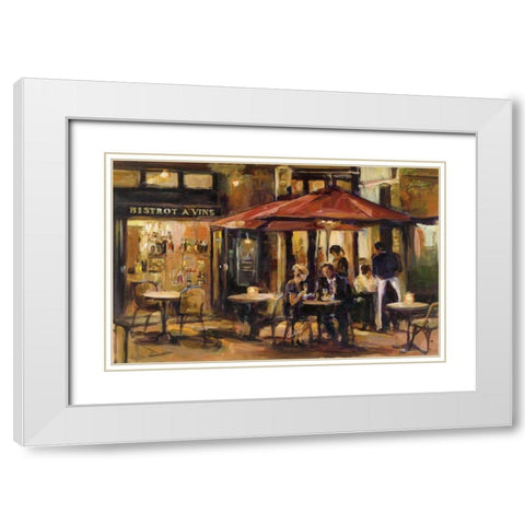 Bistrot a Vins Warm White Modern Wood Framed Art Print with Double Matting by Hageman, Marilyn