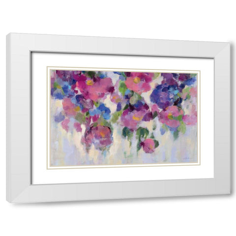 Pink and Blue I Crop White Modern Wood Framed Art Print with Double Matting by Vassileva, Silvia