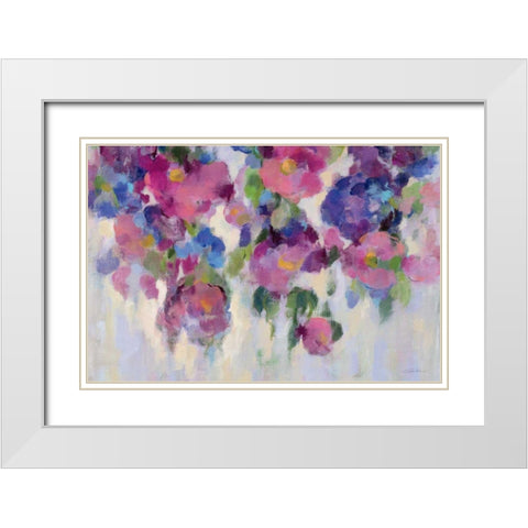 Pink and Blue I Crop White Modern Wood Framed Art Print with Double Matting by Vassileva, Silvia