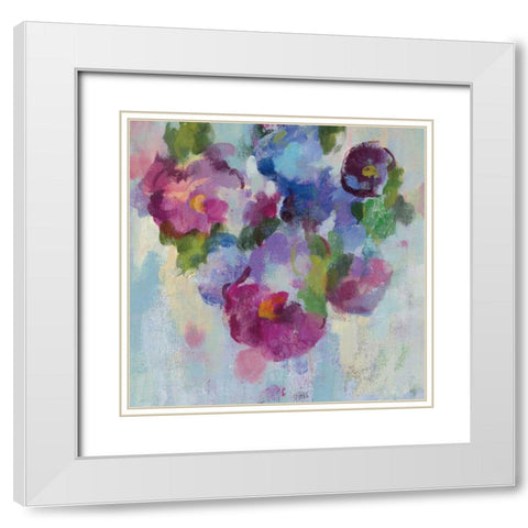 Pink and Blue III White Modern Wood Framed Art Print with Double Matting by Vassileva, Silvia