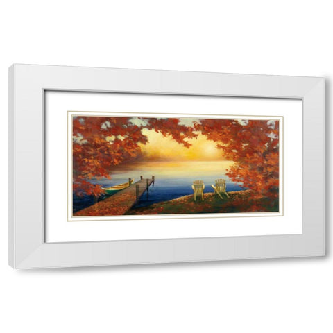 Autumn Glow Crop v.2 White Modern Wood Framed Art Print with Double Matting by Purinton, Julia