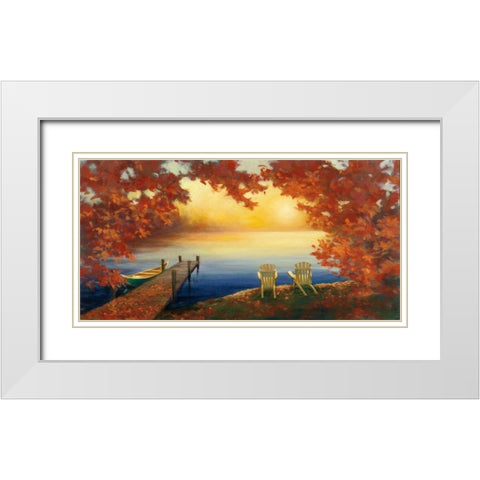 Autumn Glow Crop v.2 White Modern Wood Framed Art Print with Double Matting by Purinton, Julia