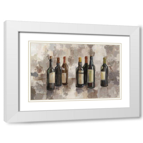 Vino Marsala no Words Gray White Modern Wood Framed Art Print with Double Matting by Vassileva, Silvia