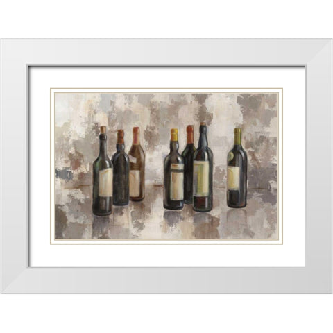 Vino Marsala no Words Gray White Modern Wood Framed Art Print with Double Matting by Vassileva, Silvia