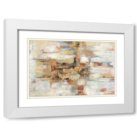 Old Bridge Reminiscence White Modern Wood Framed Art Print with Double Matting by Vassileva, Silvia