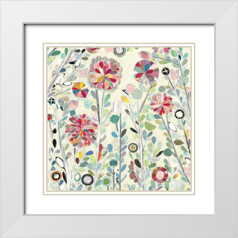 Spring Blossoms Crop White Modern Wood Framed Art Print with Double Matting by Boggs, Candra