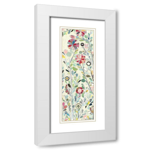 Spring Blossoms II White Modern Wood Framed Art Print with Double Matting by Boggs, Candra