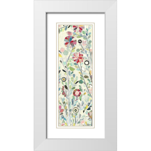 Spring Blossoms II White Modern Wood Framed Art Print with Double Matting by Boggs, Candra