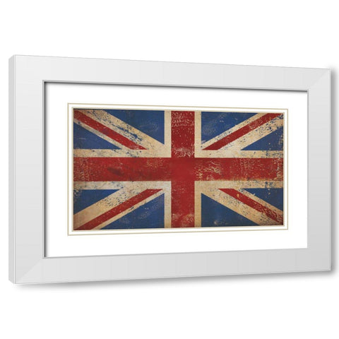 Union Jack White Modern Wood Framed Art Print with Double Matting by Fowler, Ryan