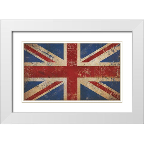 Union Jack White Modern Wood Framed Art Print with Double Matting by Fowler, Ryan