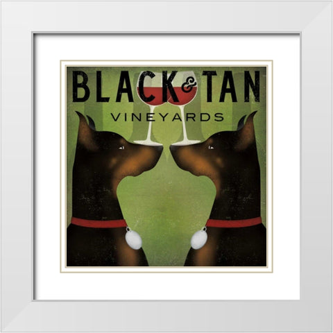 Double Doberman Vineyards White Modern Wood Framed Art Print with Double Matting by Fowler, Ryan